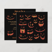 Uitnodigingen van de Pumpkin Gwarende Halloween Pa (Voorkant / Achterkant)