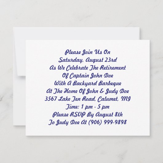 Uitnodigingen van de regerings- en militaire aftre (Achterkant)