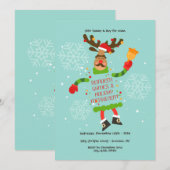 Uitnodigingen van de Reindeer Games Holiday Party (Voorkant / Achterkant)