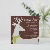 Uitnodigingen van de rendiervakantiepartij (Staand voorkant)