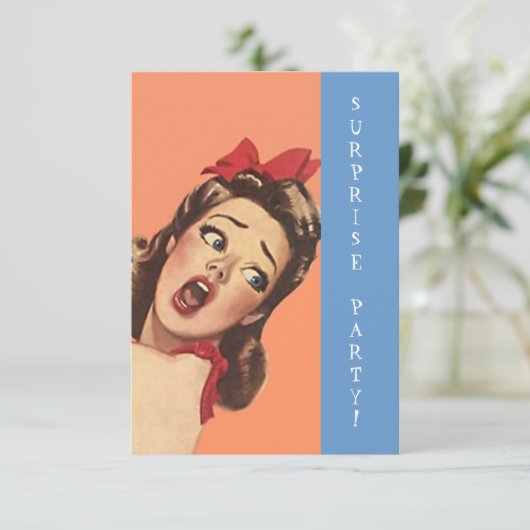 Uitnodigingen van de Retro Surprise-partij (Staand voorkant)