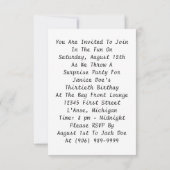 Uitnodigingen van de Retro Surprise-partij (Achterkant)