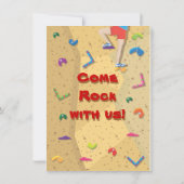 Uitnodigingen van de Rock Climate Party (Achterkant)