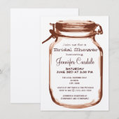 Uitnodigingen van de Roestland Mason Jar Bridal (Voorkant / Achterkant)