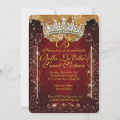 Uitnodigingen van de Royal Bling Princess Party (Achterkant)