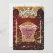 Uitnodigingen van de Royal Bling Princess Party (Voorkant)