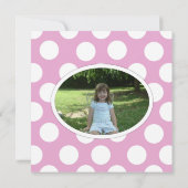 Uitnodigingen van de roze en witte poka-partij (Achterkant)