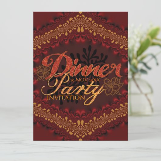 Uitnodigingen van de Rustic Tropical Dinner Party (Staand voorkant)