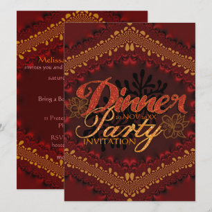 Uitnodigingen van de Rustic Tropical Dinner Party