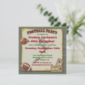 Uitnodigingen van de  Rustische Football (Staand voorkant)