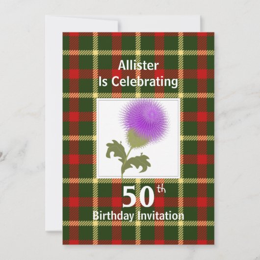 Uitnodigingen van de Scottish Thmed Celebration Pa (Voorkant)