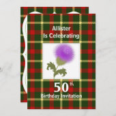 Uitnodigingen van de Scottish Thmed Celebration Pa (Voorkant / Achterkant)