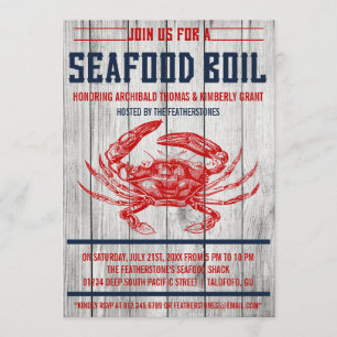 Uitnodigingen van de Seafood Boil Party
