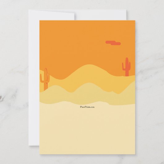 Uitnodigingen van de Señor Cactus Graduation Party (Achterkant)