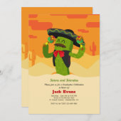 Uitnodigingen van de Señor Cactus Graduation Party (Voorkant / Achterkant)