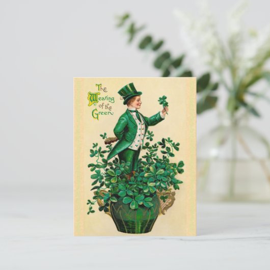 uitnodigingen van de Sint Patrick's Day Party! (Staand voorkant)