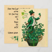 uitnodigingen van de Sint Patrick's Day Party! (Voorkant / Achterkant)