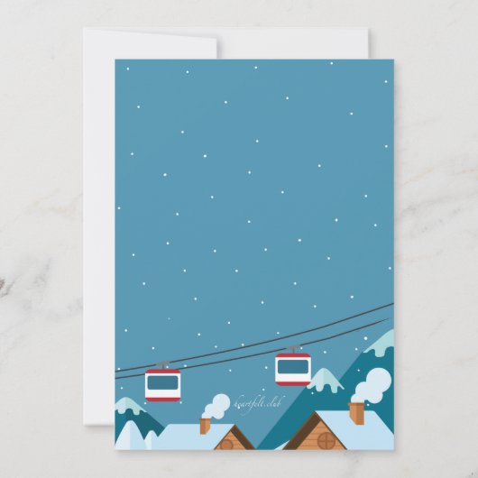 Uitnodigingen van de Ski Partij (Achterkant)