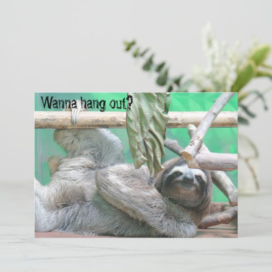 Uitnodigingen van de Sloth Party (Staand voorkant)