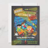 Uitnodigingen van de Slummer-partij van Boys (Voorkant)