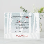 Uitnodigingen van de Sneeuwrode Vogelfeestdag (Staand voorkant)