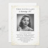 Uitnodigingen van de Sparkle Old Photo Birthday Pa (Voorkant / Achterkant)