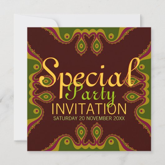 Uitnodigingen van de speciale partij Desert Goddes (Voorkant)