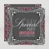 Uitnodigingen van de speciale partij Groovy  Damas (Voorkant / Achterkant)