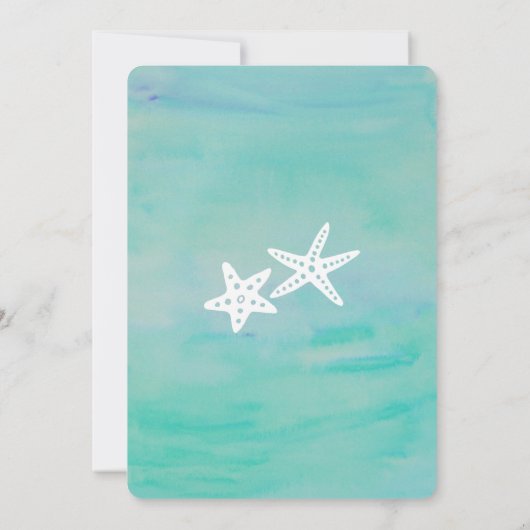 Uitnodigingen van de Starfish Aqua Engagement Part (Achterkant)