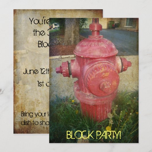 Uitnodigingen van de Stedelijke Behandelde Blokgro (Voorkant / Achterkant)