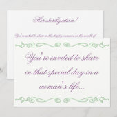 Uitnodigingen van de sterilisatiepartij (Voorkant / Achterkant)