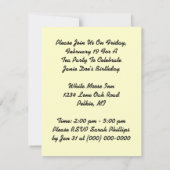 Uitnodigingen van de  Stylish Lady Tea Party (Achterkant)