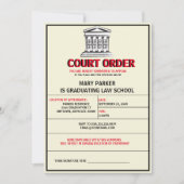 Uitnodigingen van de Subpeona Graduation Party (Voorkant)