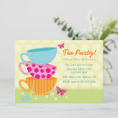 Uitnodigingen van de Tea-partij van het voorjaar (Staand voorkant)