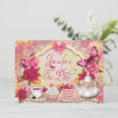 Uitnodigingen van de Tea Party (Staand voorkant)