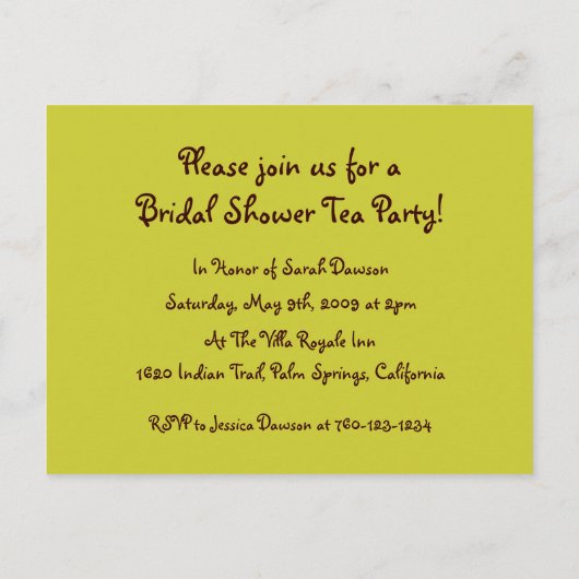 Uitnodigingen van de Tea Party (Achterkant)