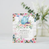 Uitnodigingen van de Tea Party | BABY SHOWER | Geb (Staand voorkant)