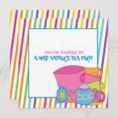 Uitnodigingen van de Tea Party van Mad Hatter (Voorkant / Achterkant)