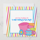 Uitnodigingen van de Tea Party van Mad Hatter (Voorkant)