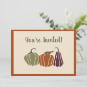 Uitnodigingen van de Thanksgiving partij (Staand voorkant)