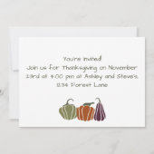 Uitnodigingen van de Thanksgiving partij (Achterkant)