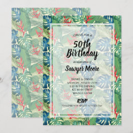 Uitnodigingen van de Tropische 50e verjaardag van 