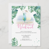 Uitnodigingen van de Tropische Bachelorette Party (Voorkant)