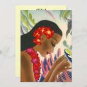 Uitnodigingen van de Tropische eilanden Lei Luau P (Voorkant / Achterkant)