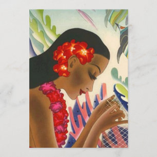 Uitnodigingen van de Tropische eilanden Lei Luau P
