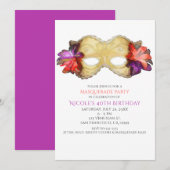 Uitnodigingen van de Tropische Floral Masquerade M (Voorkant / Achterkant)