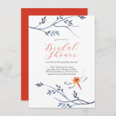 Uitnodigingen van de tuinpartij Bridal Shower (Voorkant / Achterkant)