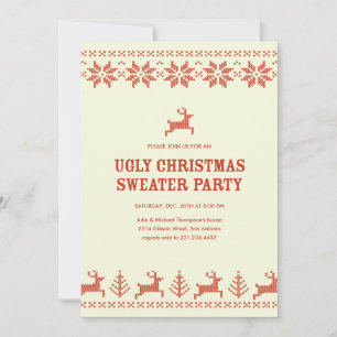 Uitnodigingen van de Ugly Holiday Sweater Party