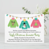 Uitnodigingen van de Ugly KerstSweater Party (Staand voorkant)