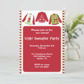 Uitnodigingen van de Ugly KerstSweater Party (Staand voorkant)